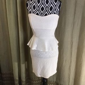 Retro deb Sparky White off Shoulder Dress